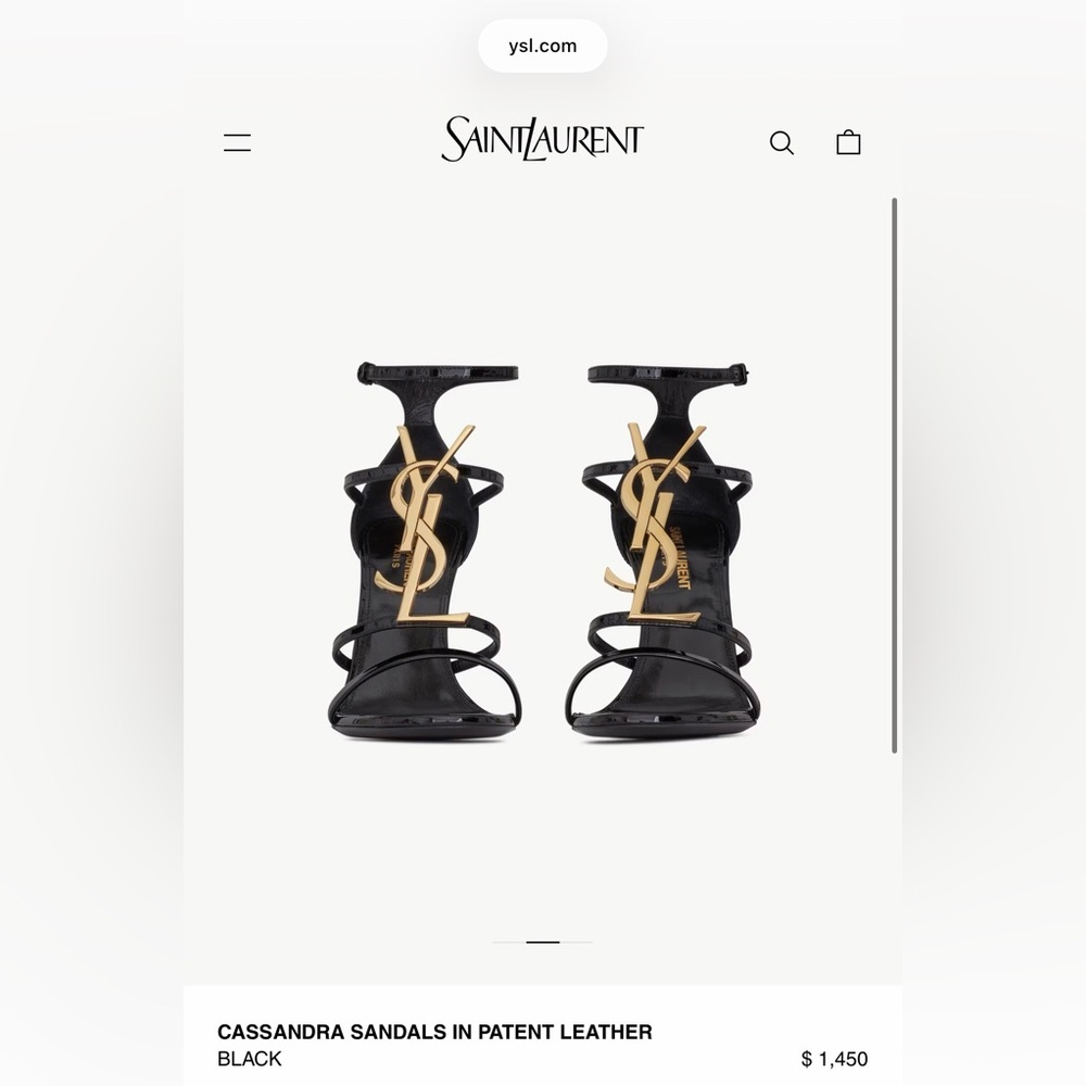 NWT Saint Laurent Black and Gold Heels
